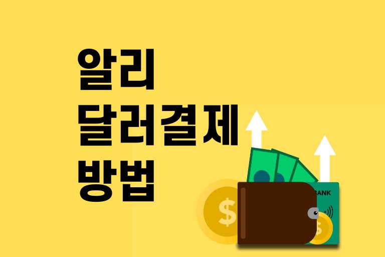 알리 달러 결제 방법
