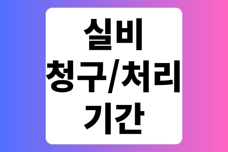 실비 청구 기간