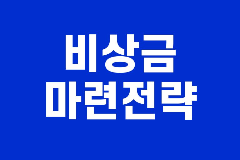 비상금 마련 전략
