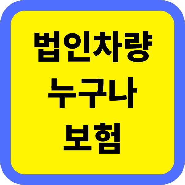 법인차량 보험 누구나